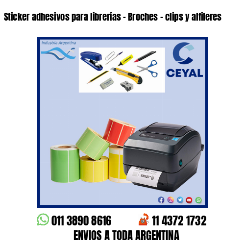 Sticker adhesivos para librerías – Broches – clips y alfileres