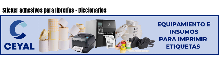 Sticker adhesivos para librerías - Diccionarios