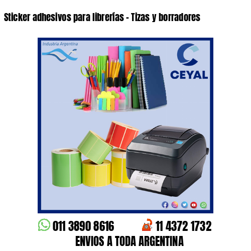 Sticker adhesivos para librerías – Tizas y borradores
