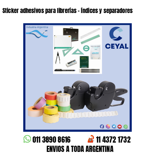 Sticker adhesivos para librerías – índices y separadores