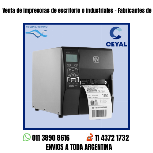 Venta de impresoras de escritorio o industriales – Fabricantes de indumentaria