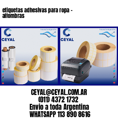 etiquetas adhesivas para ropa – alfombras