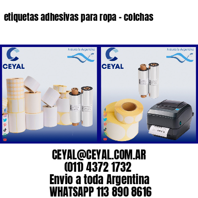 etiquetas adhesivas para ropa – colchas
