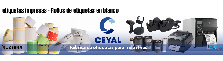 etiquetas impresas - Rollos de etiquetas en blanco