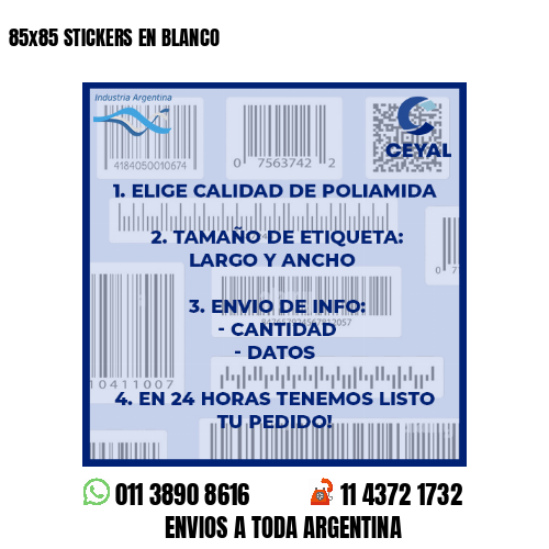 1000 STICKERS EN BLANCO