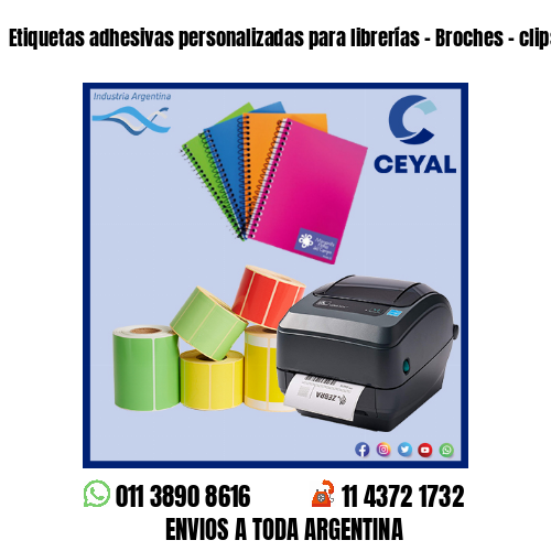 Etiquetas adhesivas personalizadas para librerías – Broches – clips y alfileres