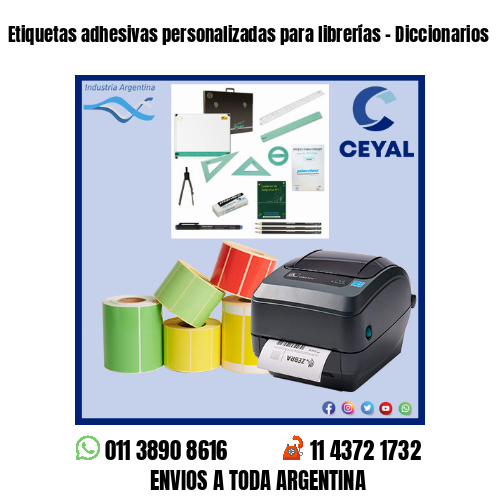 Etiquetas adhesivas personalizadas para librerías – Diccionarios