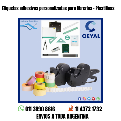 Etiquetas adhesivas personalizadas para librerías – Plastilinas