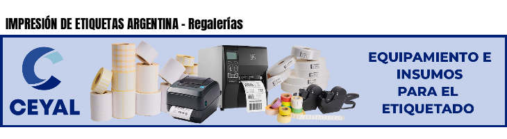 IMPRESIÓN DE ETIQUETAS ARGENTINA - Regalerías