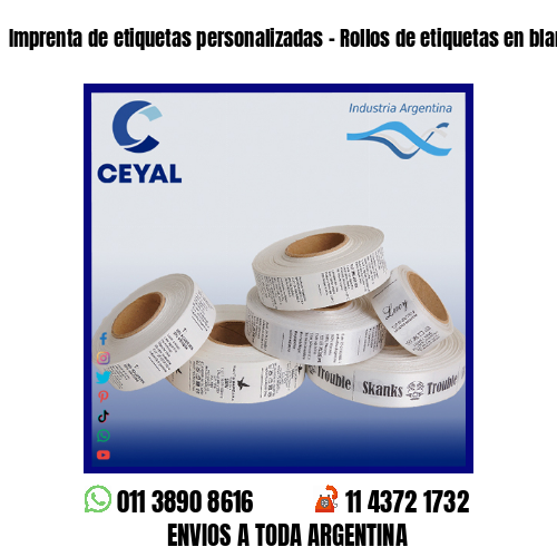 Imprenta de etiquetas personalizadas – Rollos de etiquetas en blanco