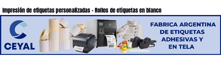 Impresión de etiquetas personalizadas - Rollos de etiquetas en blanco