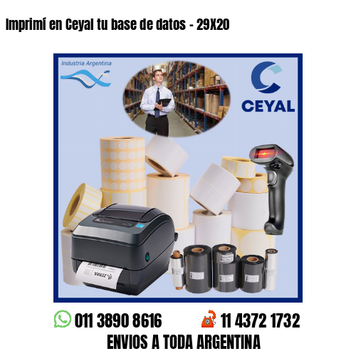 Imprimí en Ceyal tu base de datos – 29X20