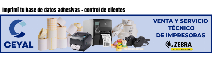 Imprimí tu base de datos adhesivas - control de clientes