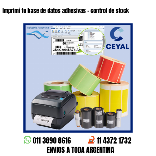 Imprimí tu base de datos adhesivas – control de stock