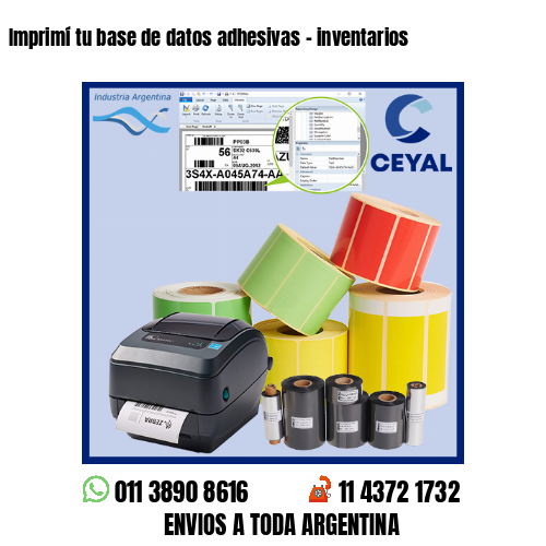 Imprimí tu base de datos adhesivas – inventarios