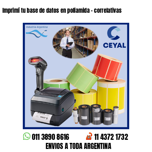 Imprimí tu base de datos en poliamida – correlativas