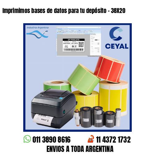Imprimimos bases de datos para tu depósito – 38X20