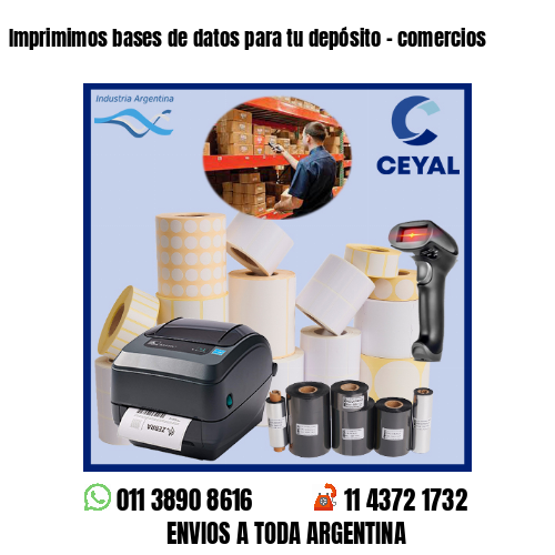 Imprimimos bases de datos para tu depósito – comercios