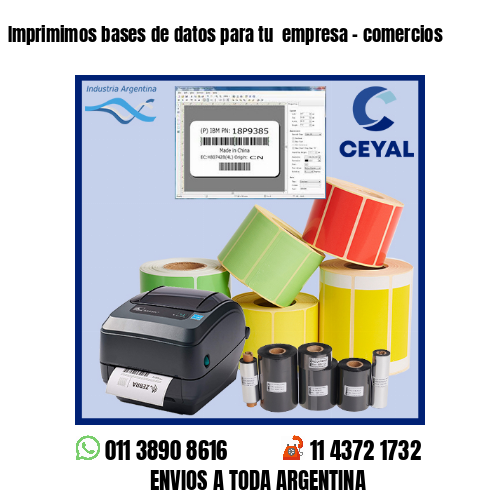 Imprimimos bases de datos para tu  empresa – comercios
