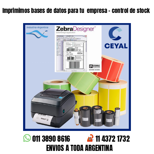 Imprimimos bases de datos para tu  empresa – control de stock