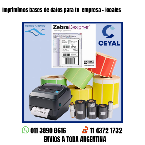 Imprimimos bases de datos para tu  empresa – locales