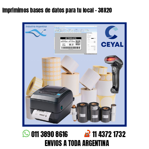 Imprimimos bases de datos para tu local – 38X20