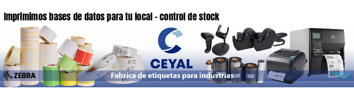 Imprimimos bases de datos para tu local - control de stock