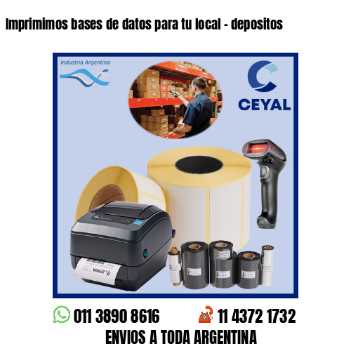 Imprimimos bases de datos para tu local – depositos