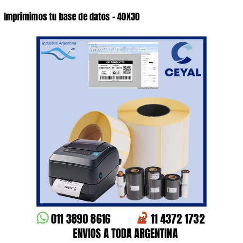 Imprimimos tu base de datos – 40X30