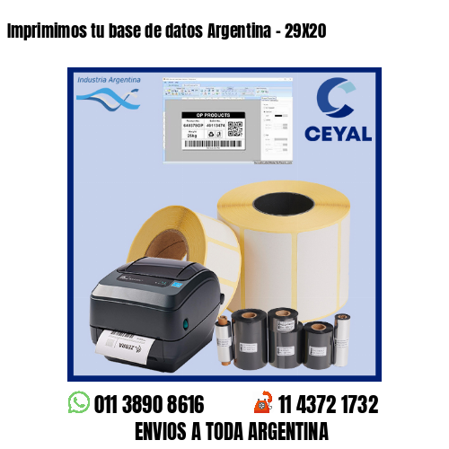 Imprimimos tu base de datos Argentina – 29X20