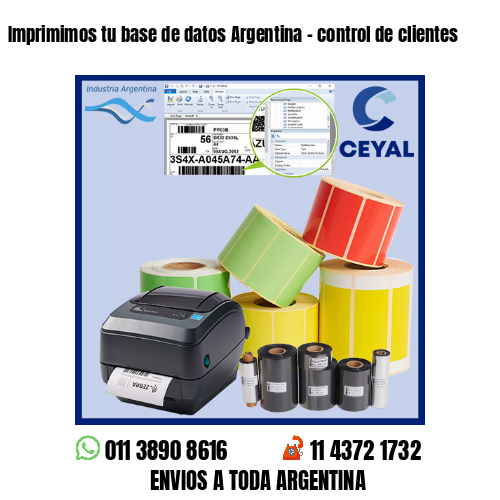 Imprimimos tu base de datos Argentina – control de clientes