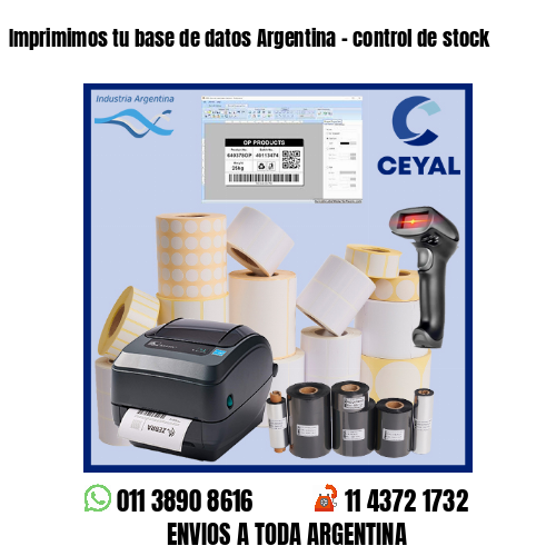 Imprimimos tu base de datos Argentina – control de stock