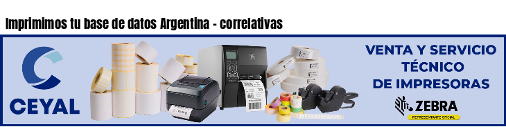 Imprimimos tu base de datos Argentina - correlativas