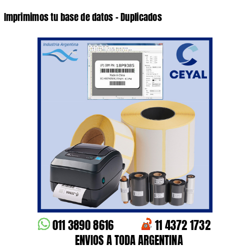 Imprimimos tu base de datos – Duplicados