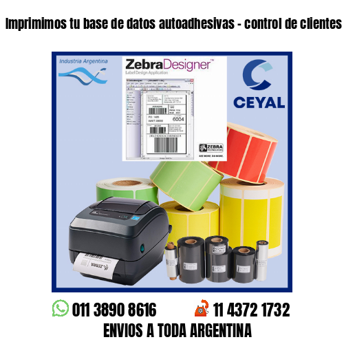 Imprimimos tu base de datos autoadhesivas – control de clientes