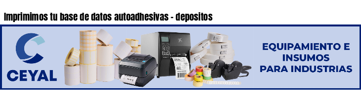 Imprimimos tu base de datos autoadhesivas - depositos