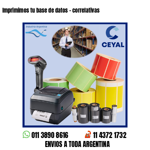 Imprimimos tu base de datos – correlativas