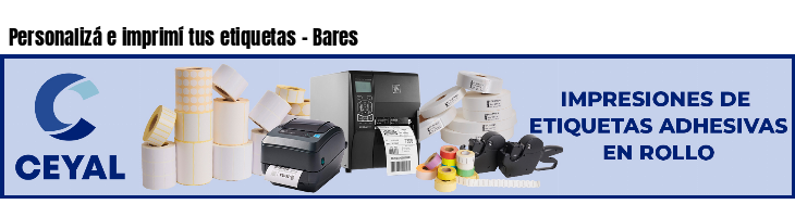 Personalizá e imprimí tus etiquetas - Bares