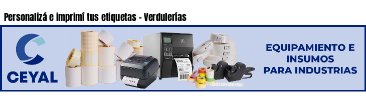 Personalizá e imprimí tus etiquetas - Verdulerías