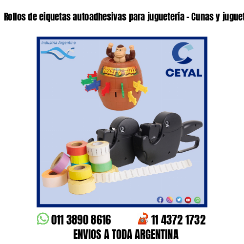 Rollos de eiquetas autoadhesivas para juguetería – Cunas y juguetes para bebés