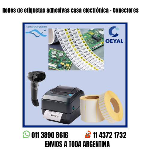 Rollos de etiquetas adhesivas casa electrónica – Conectores
