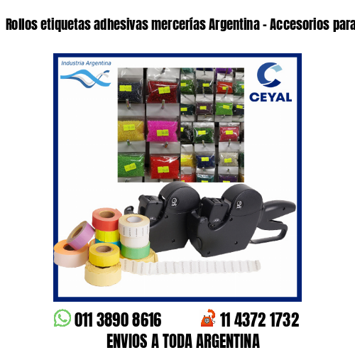 Rollos etiquetas adhesivas mercerías Argentina – Accesorios para bijouterie
