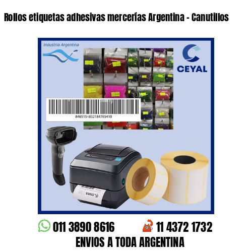 Rollos etiquetas adhesivas mercerías Argentina – Canutillos