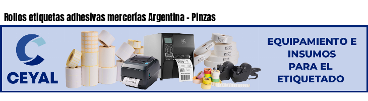Rollos etiquetas adhesivas mercerías Argentina - Pinzas 