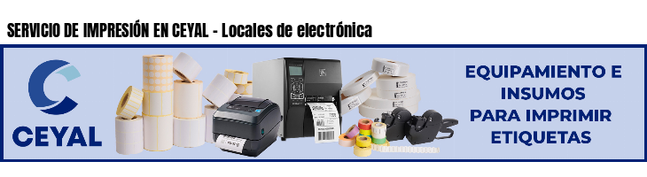 SERVICIO DE IMPRESIÓN EN CEYAL - Locales de electrónica