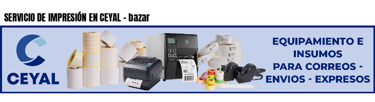 SERVICIO DE IMPRESIÓN EN CEYAL - bazar