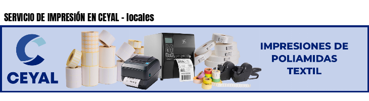 SERVICIO DE IMPRESIÓN EN CEYAL - locales