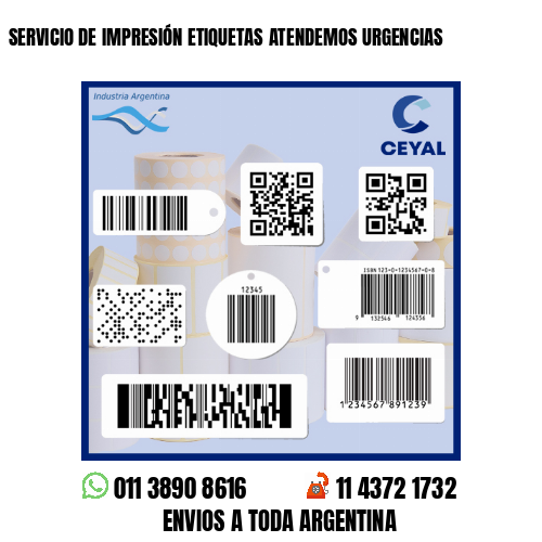 SERVICIO DE IMPRESIÓN ETIQUETAS ATENDEMOS URGENCIAS