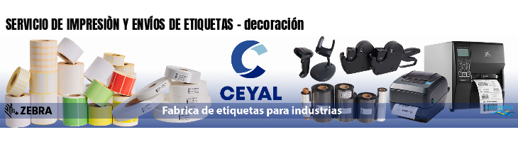SERVICIO DE IMPRESIÒN Y ENVÍOS DE ETIQUETAS - decoración