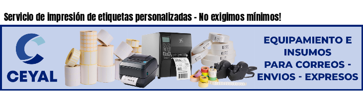 Servicio de impresión de etiquetas personalizadas - No exigimos mínimos!